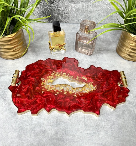 Handmade Red and Gold Perfume Tray for Dresser, Vanity Tray Gift for Her, Housewarming Decor Tray Gift, Custom Decorative Tray, Red Decor - Etsy Handmade Red and Gold Perfume Tray for Dresser, Vanity Tray Gift for Her, Housewarming Decor Tray Gift, Custom Decorative Tray, Red Decor - Etsy