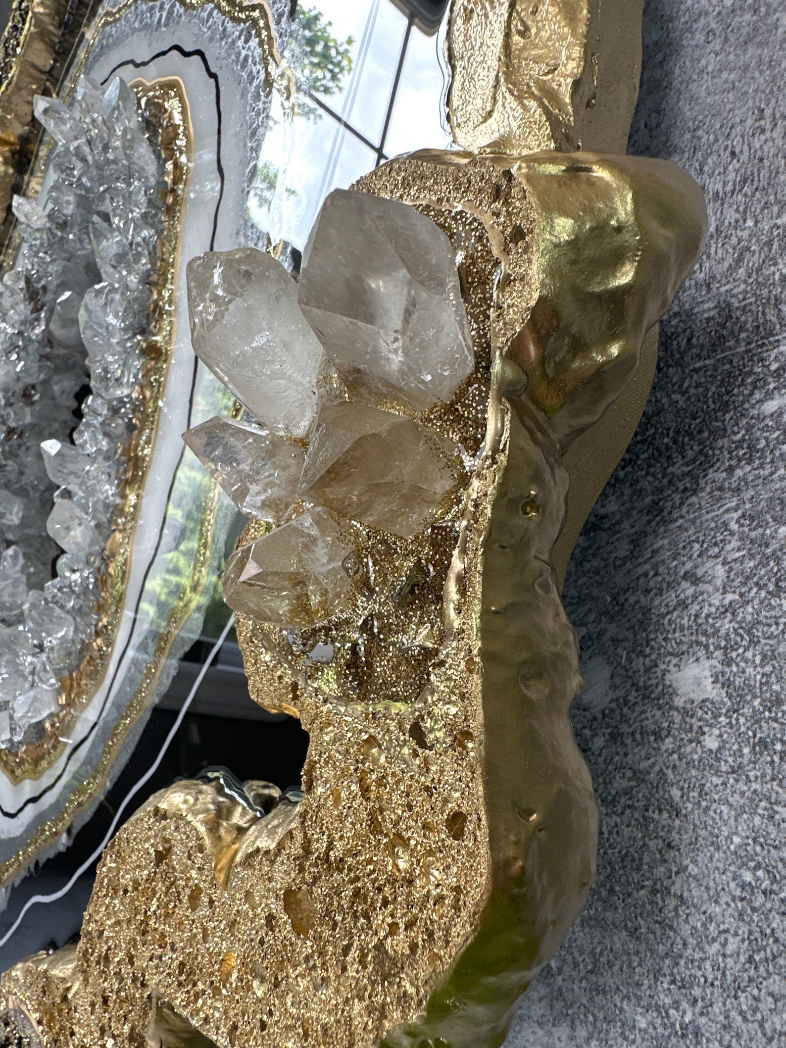 30 Black and Gold Resin Geode Wall Art Sculpture 3D Wall Etsy