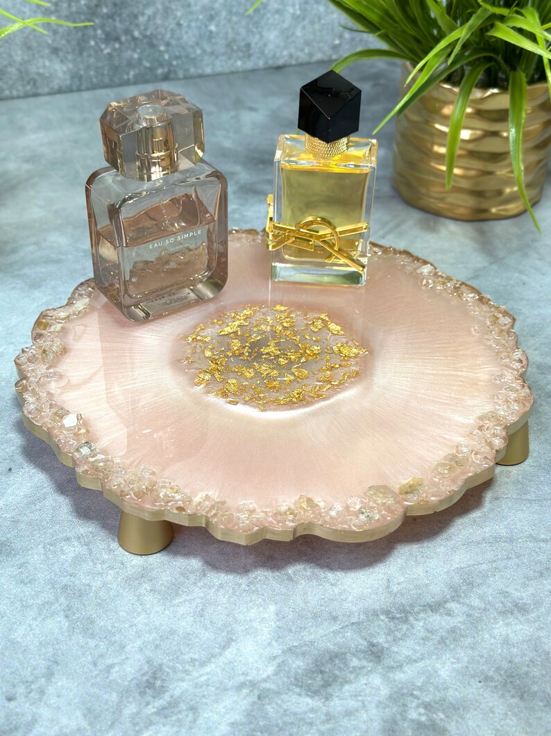 Elegant Blush Pink Vanity Tray Handmade Gift for Women Classy Etsy