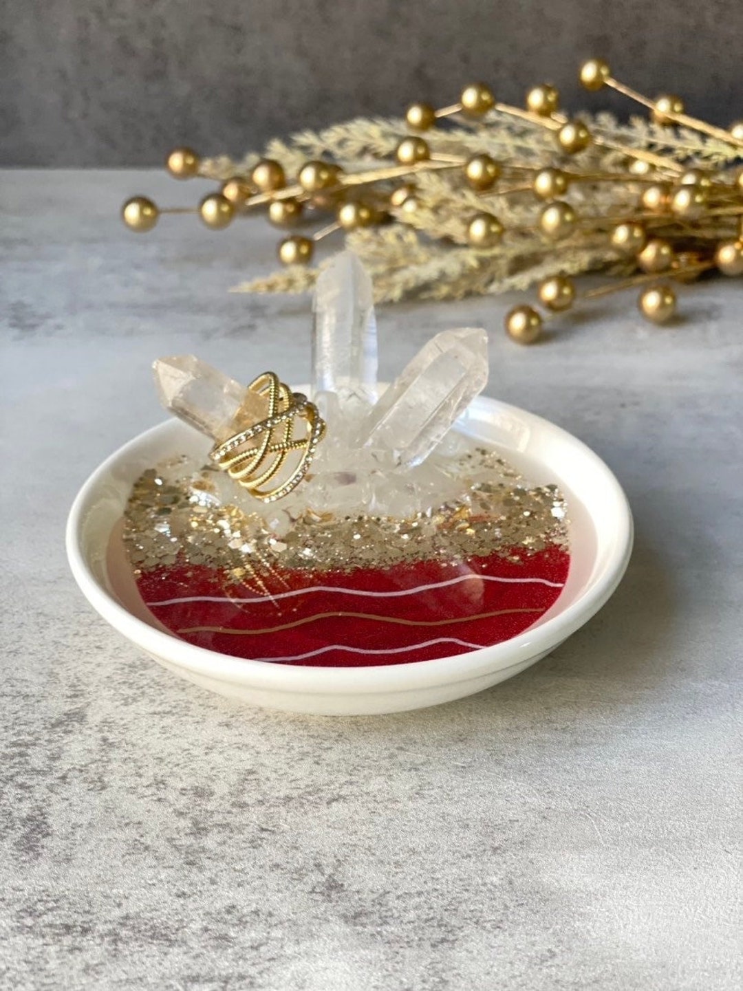 Jewelry Storage Dish Ring Dish Vanity Decor for Dresser Ring Holder