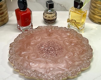 Custom Color Handmade Vanity Perfume Tray, Custom Decorative Jewelry Tray