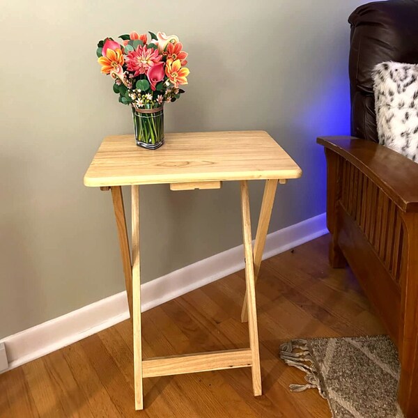 Tv Tray Set With Stand Etsy