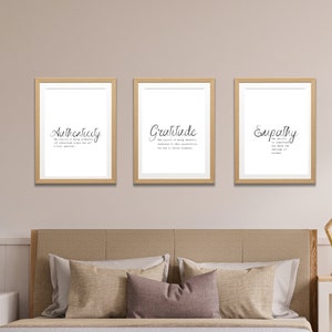 FONT 5, 17 Values and Principles, Wall Art Prints, Office or Home Decor, Core Values, Gratitude, Love, Faith, Authenticity and more