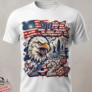 USA Soccer 2026 PNG Bundle, Graffiti Eagle DTF Sublimation Design, Soccer Shirt Png, Sports Bar Wall Art, Digital Download