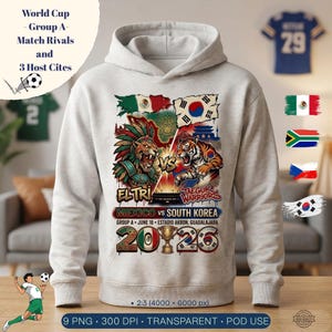 2026 World Cup Group A PNG Bundle | 6 Match Rivalry Designs + 3 Host Cities | Mexico South Korea Czechia South Africa | Digital Download