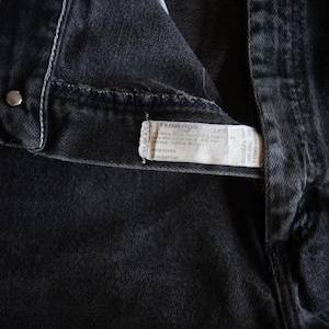 70s Black Wash Wrangler Cowboy Cut Jeans - 32x36 bild 4