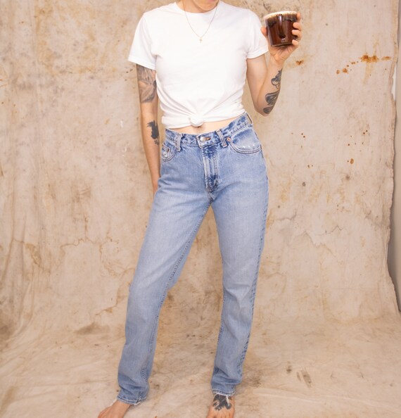 90s Gap Straight Leg Jeans with Long Inseam, 100%… - image 2