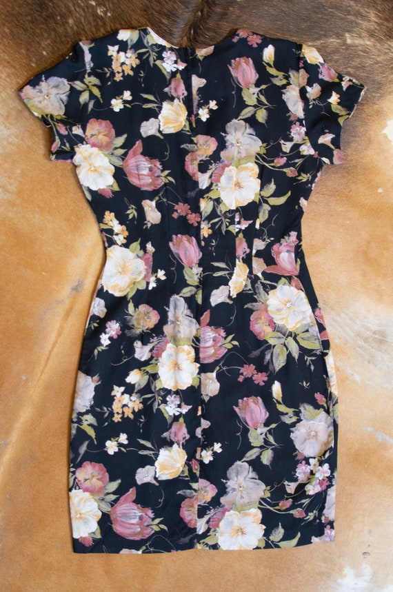 90s Floral Button Down Short Dress - image 7