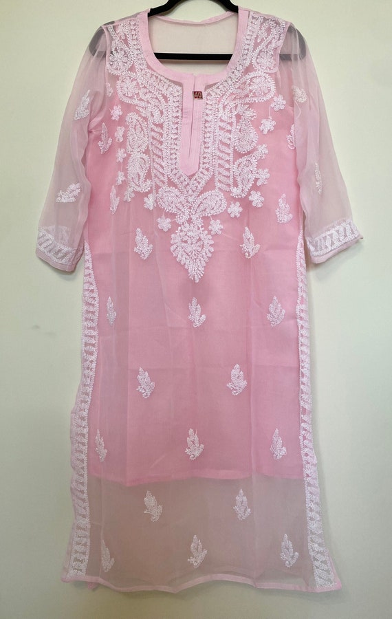 Pink and Gold Cotton Silk Kurta/Kurti for Women – thekurtalady