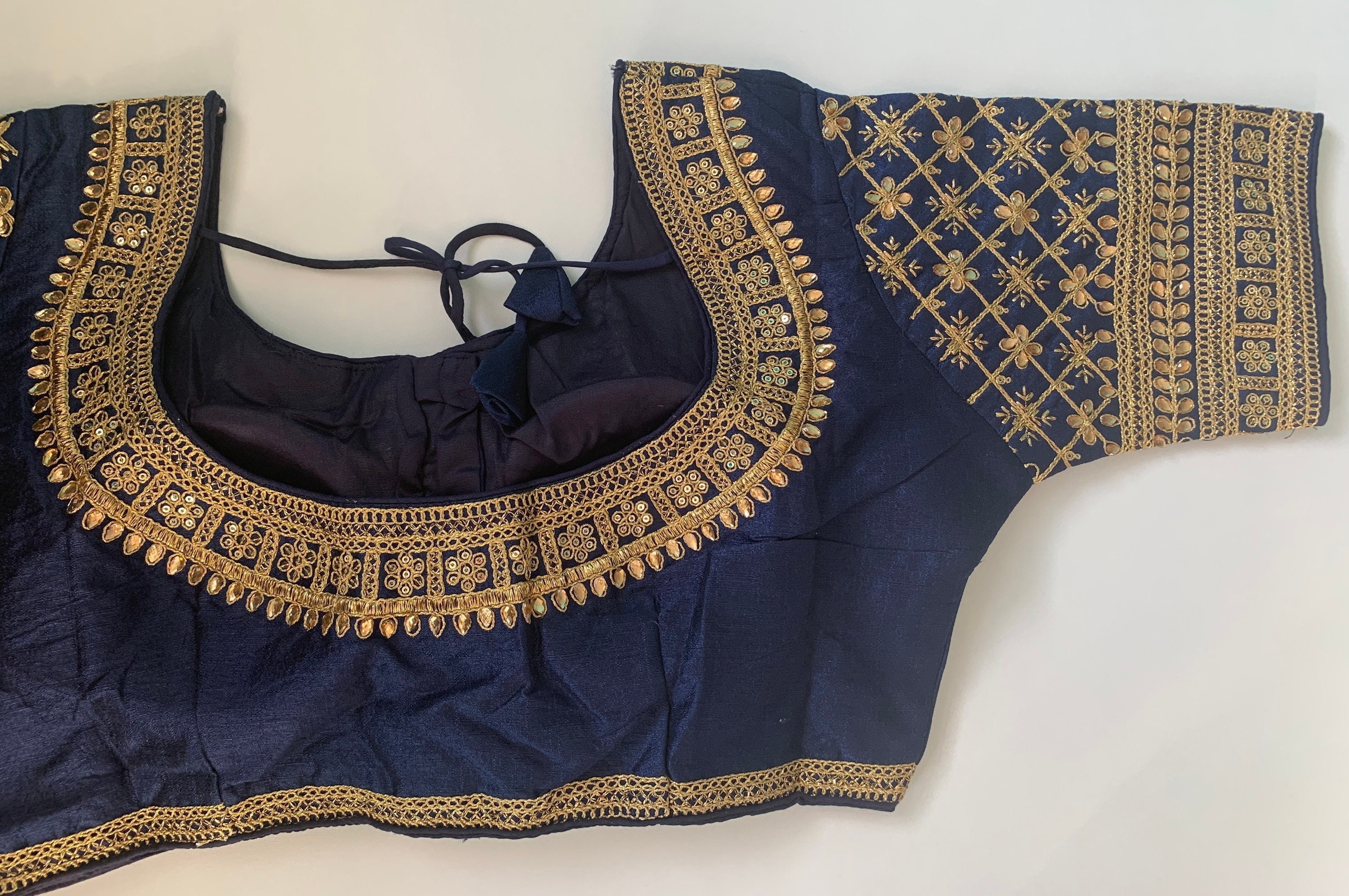 Olive Green OR Navy Blue Readymade Silk Saree Blouse With Etsy