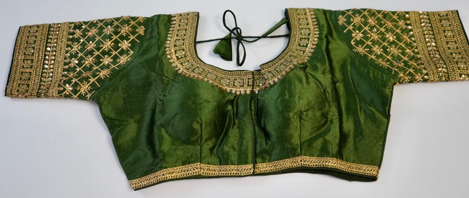 Olive Green OR Navy Blue Readymade Silk Saree Blouse With Etsy