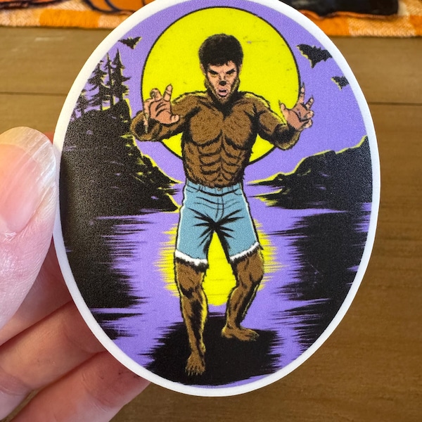 Wolf Boy  2.5 inch waterproof sticker