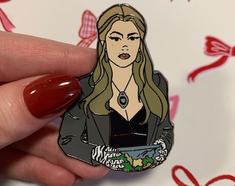 Angry Salad Girl 2 inch enamel pin