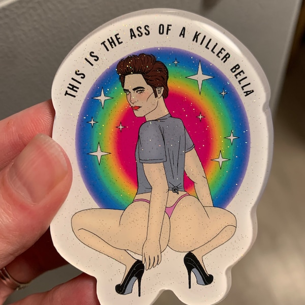 Vampire Booty Parody Glitter magnet 3 inches