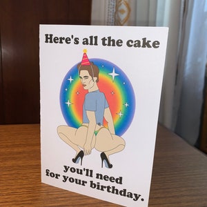 Thicc-light birthday card with sticker & confetti