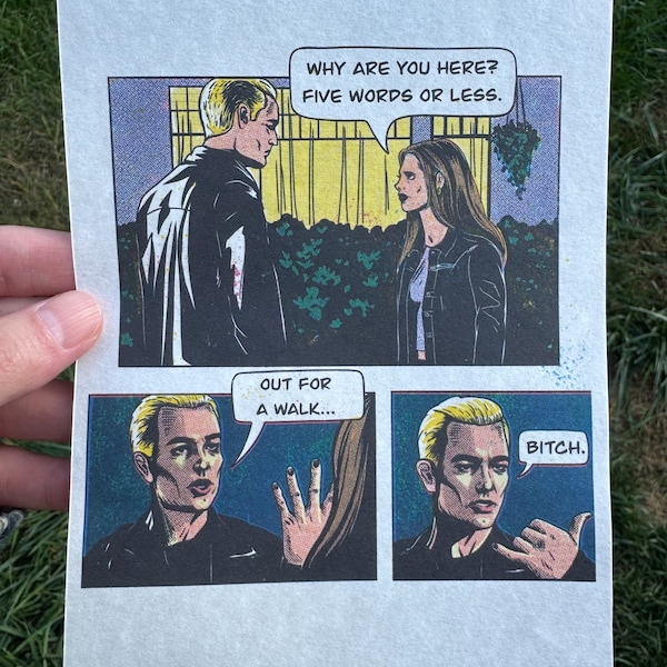 Out For a Walk 5x7 Signed Comic Print