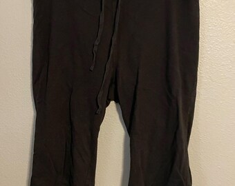 Vintage N.Y.L. Pants Womens Petite XL Black Capri Drawstring Athleisure 90s Y2K