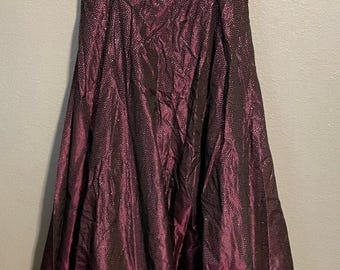 VTG Jessica McClintock Juniors Gown Size 13 Purple Glitter Strapless Prom Y2K