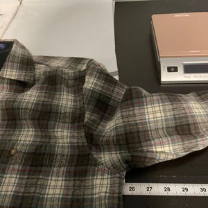 Vintage Pendleton Mens XL Multicolor Plaid Wool Flannel Elbow Patches Button Up image 5
