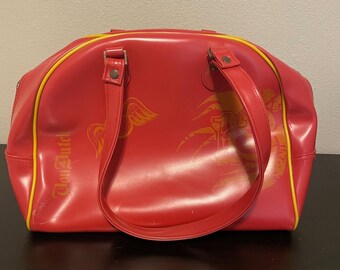 Von Dutch Satchel Bag Womens Medium Red Faux Leather Graphic Cyber Y2K READ