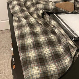 Vintage Pendleton Mens XL Multicolor Plaid Wool Flannel Elbow Patches Button Up image 6