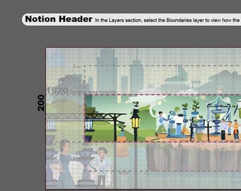 Notion Header Illustrator-sjabloon | Handleiding voor desktop- en mobiele banners | Bewerkbaar Notion-omslagontwerp