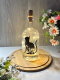 Cat Bottle light ,LED lamp,Decorative Light Up ,Home Decor.