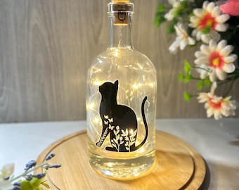Cat Bottle light ,LED lamp,Decorative Light Up ,Home Decor.