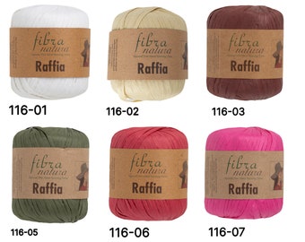 Fibra Natura Raffia & Fibra Natura Raffia Multi Fil de papier, corde de sac, corde de papier, sacs en tricot, fil de sac, fil de chapeau,