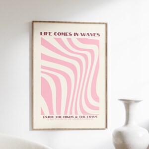 pink wall print, digital print, pink wall art, cute wall art, retro wall decor, pink art prints, pink poster, wall decor