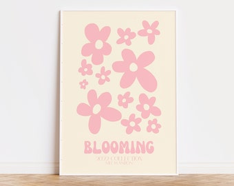 pink wall print, digital download print, cute wall prints, printable art, pink wall art, pink poster, cute wall prints, pink prints