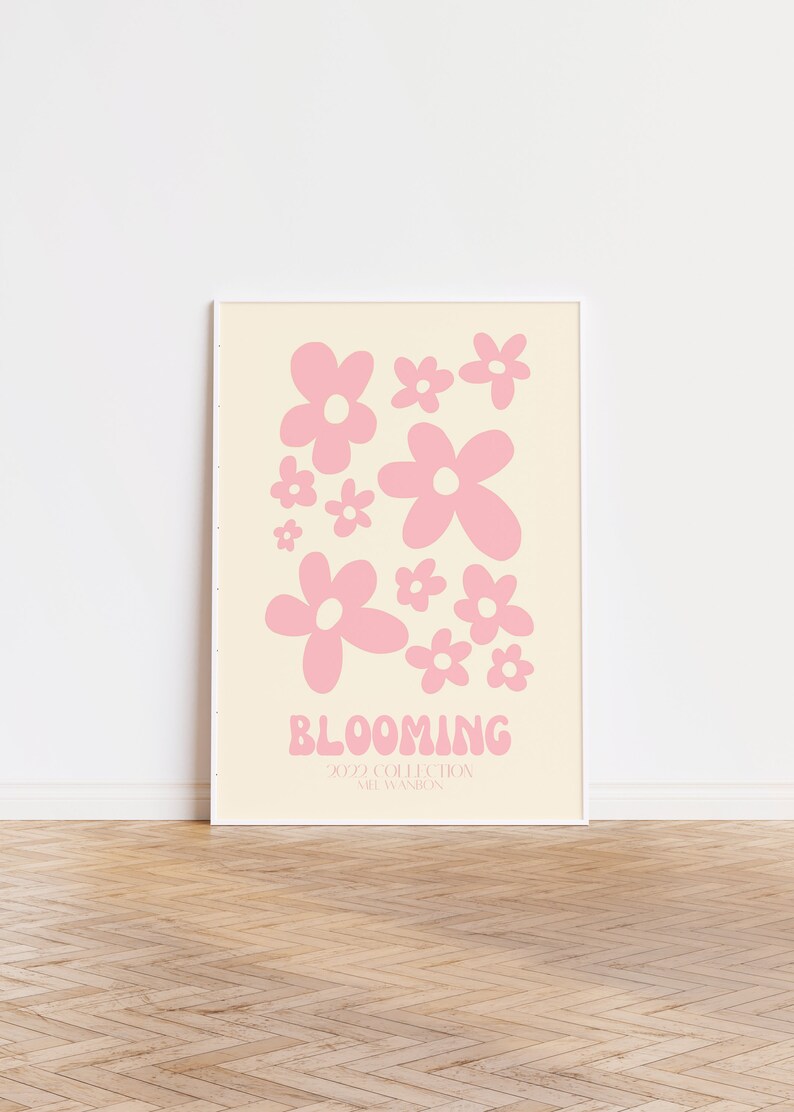 3 Pink Wall Prints Digital Prints Pink Wall Art Cute Pink Etsy