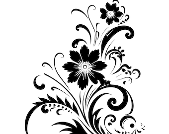 Elegant Floral Graphic Bouquet | SVG/PNG/EPS Files | Instant Digital Download | Perfect for Crafts, Invitations, and Decor