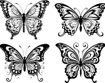 Butterfly Graphic Bundle | SVG/PNG/EPS Files | Instant Digital Download | Detailed, Unique Graphic Collection For Crafting