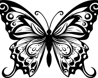 Floral Butterfly Graphic | Instant Digital Download | SVG/PNG/EPS Files | Detailed and Beautiful Design for Crafting and Cricut