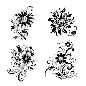 Floral Graphic Crafting Bundle | SVG/PNG/EPS-Dateien | Sofortiger digitaler Download | Perfektes Blumen-Design für Kunsthandwerk, Einladungen und Dekor