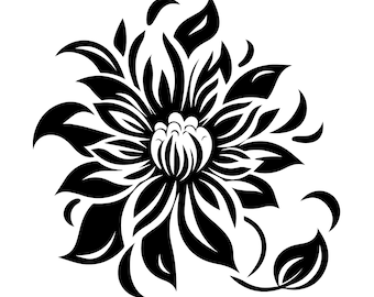 Flower Blossoming Graphic | SVG/PNG/EPS Files | Instant Digital Download | Perfect for Crafts, Decor, and Home Projects