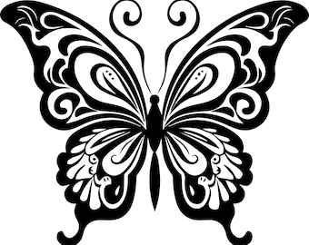 Groovy Butterfly Graphic | Instant Digital Download | SVG/PNG/EPS Files | Detailed Design for Crafting and Design Projects