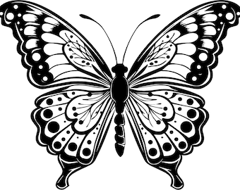 Detailed Butterfly Graphic | SVG/PNG/EPS Files | Instant Digital Download | Perfect for Crafts and Designs