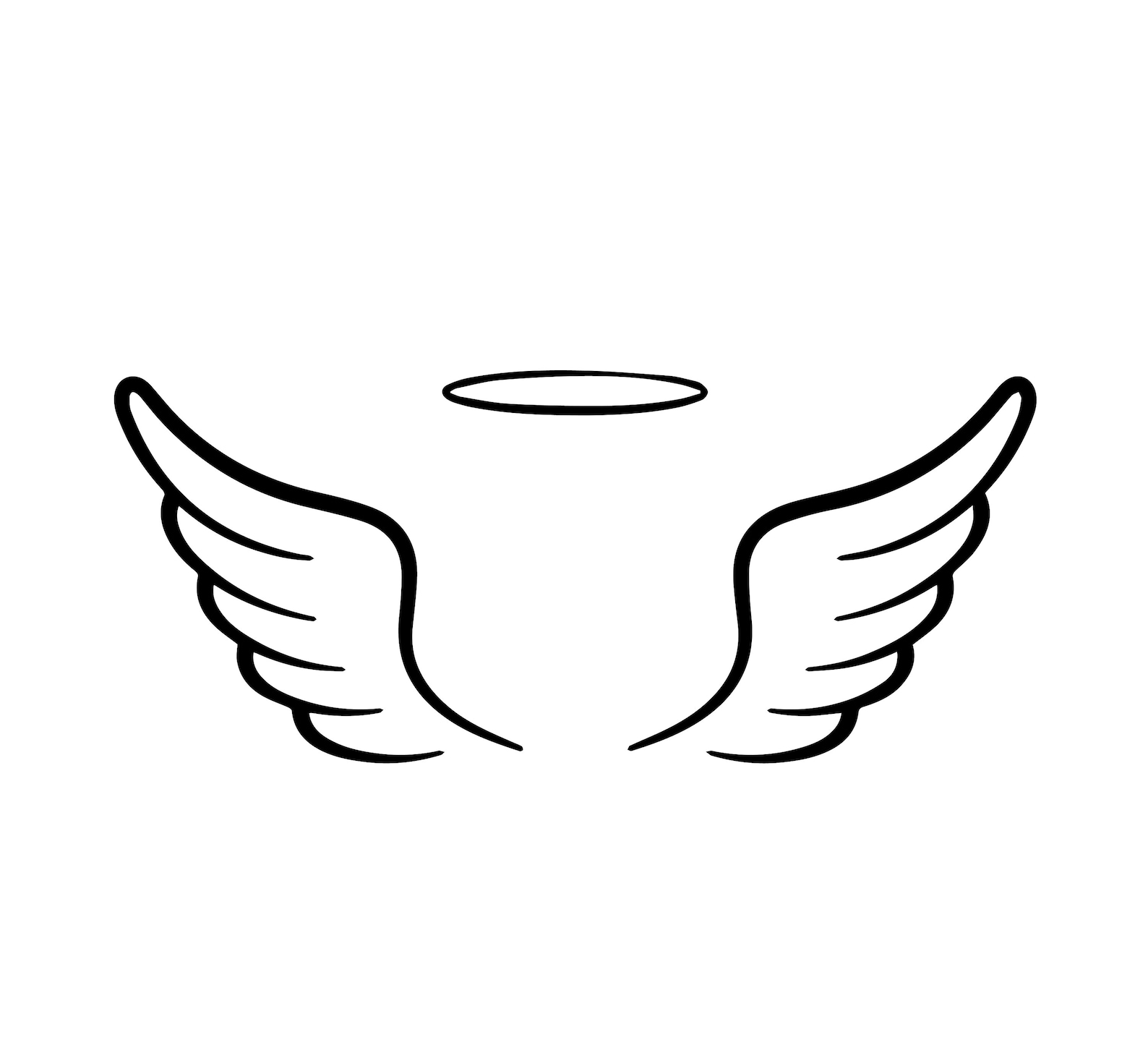 Angel Wing and Halo Graphic SVG/EPS/PNG Instant Digital Download