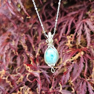 Silver Larimar Pendant