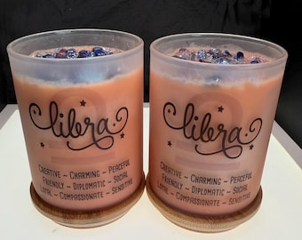 Libra zodiac jar candles