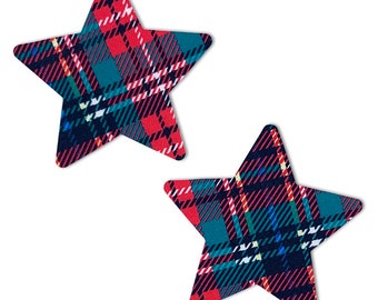 Tickle Me Tartan - Plaid Star Pastie by PastiePop