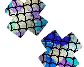 Mermaid Dreams - Iridescent Cross Pastie by PastiePop