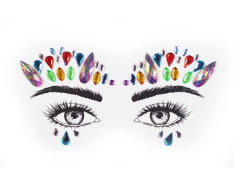 Hey Girl - Multi Colored Face Jewels by PastiePop