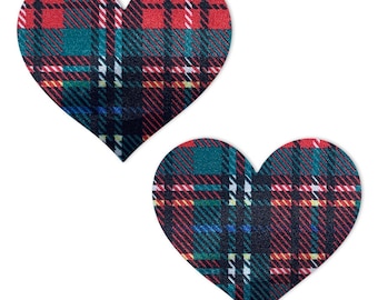 Tickle Me Tartan - Plaid Heart Pastie by PastiePop