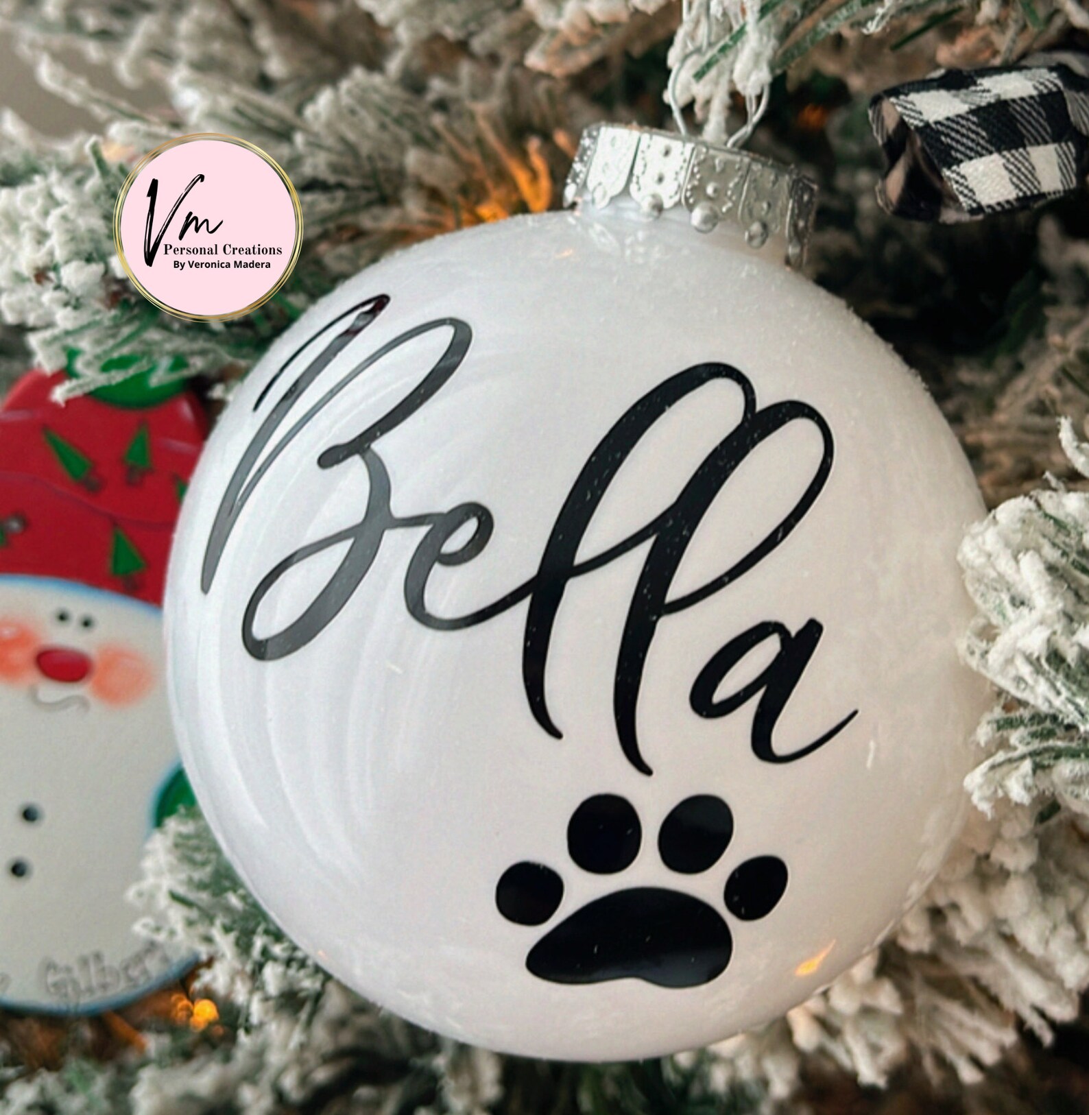 Personalized Christmas Ornaments/pets Name Ornaments/christmas Etsy