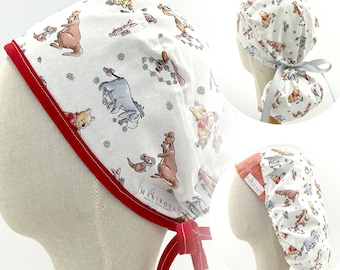 Handmade Scrub Caps made with Winnie the Pooh/Dumbo Licensed Fabric