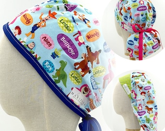 Handmade Scrub Caps made with Toy Story/Buzz Lightyear/Woody & Buzz/Monsters Inc./Cars/Olaf/Nemo/Lion King/Princess Licensed Fabric