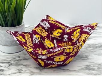 Handmade Bowl Cozy made with Central/Western/Grand Valley/Ferris State/Calvin licensed fabric